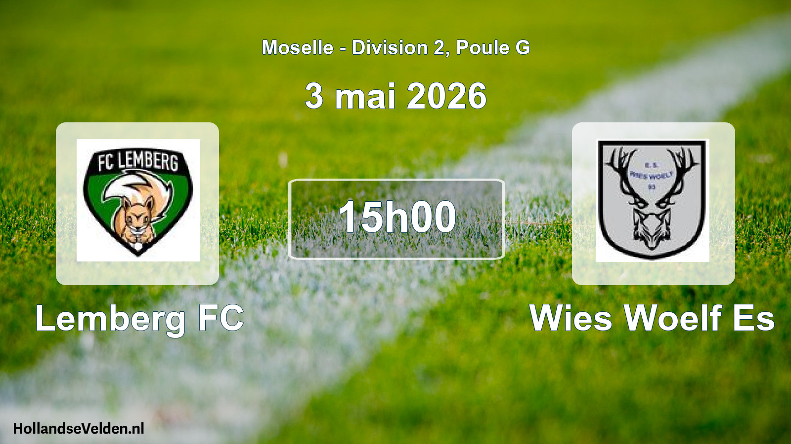 Match programmé: Lemberg FC - Wies Woelf Es (3 mai 2026)