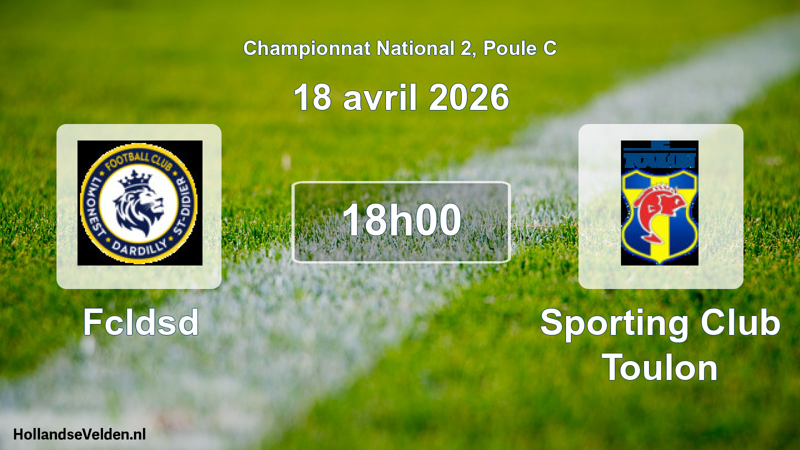 Geplande wedstrijd: Fcldsd - Sporting Club Toulon (18 april 2026)