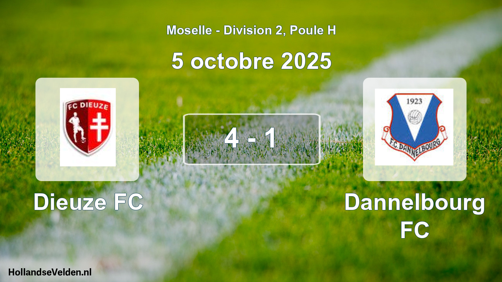 Match joué: Dieuze FC - Dannelbourg FC 4 - 1 (5 octobre 2025)