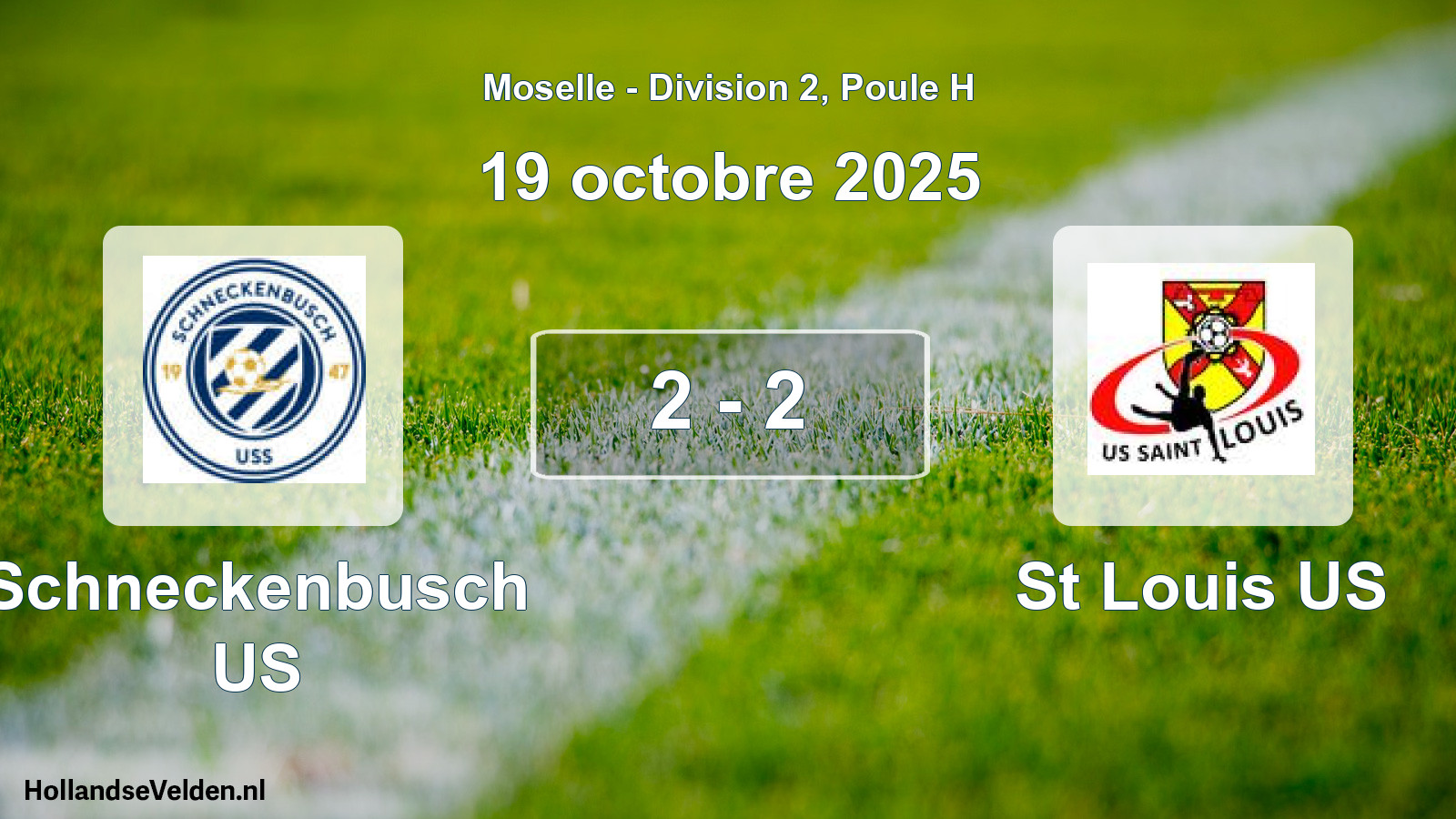 Gespeelde wedstrijd: Schneckenbusch US - St Louis US 2 - 2 (19 oktober 2025)