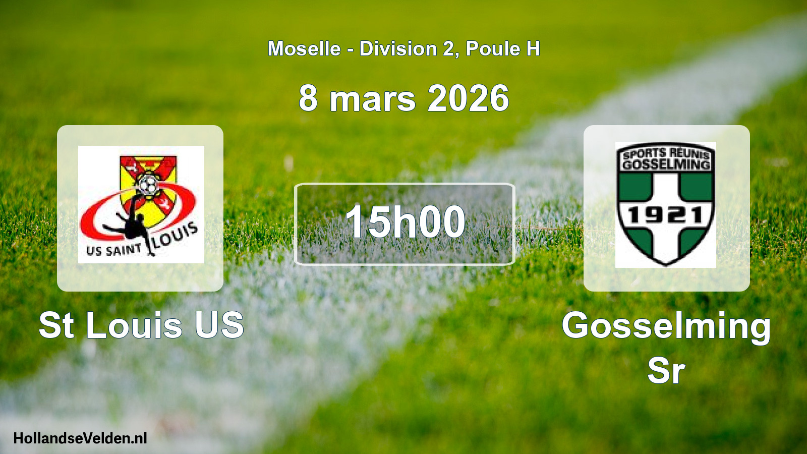Match programmé: St Louis US - Gosselming Sr (8 mars 2026)