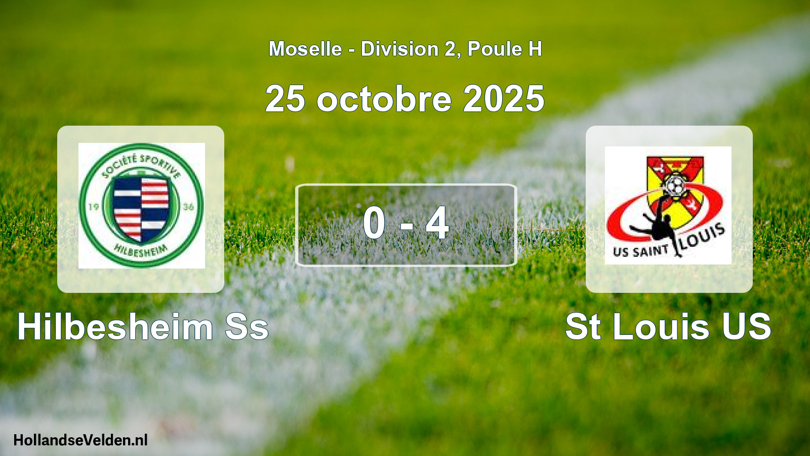 Match joué: Hilbesheim Ss - St Louis US 0 - 4 (25 octobre 2025)