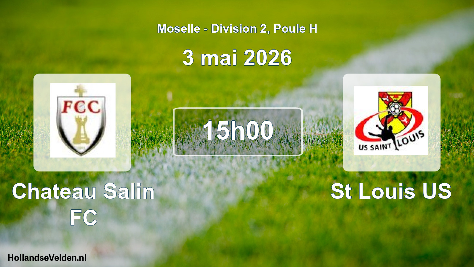 Match programmé: Chateau Salin FC - St Louis US (3 mai 2026)