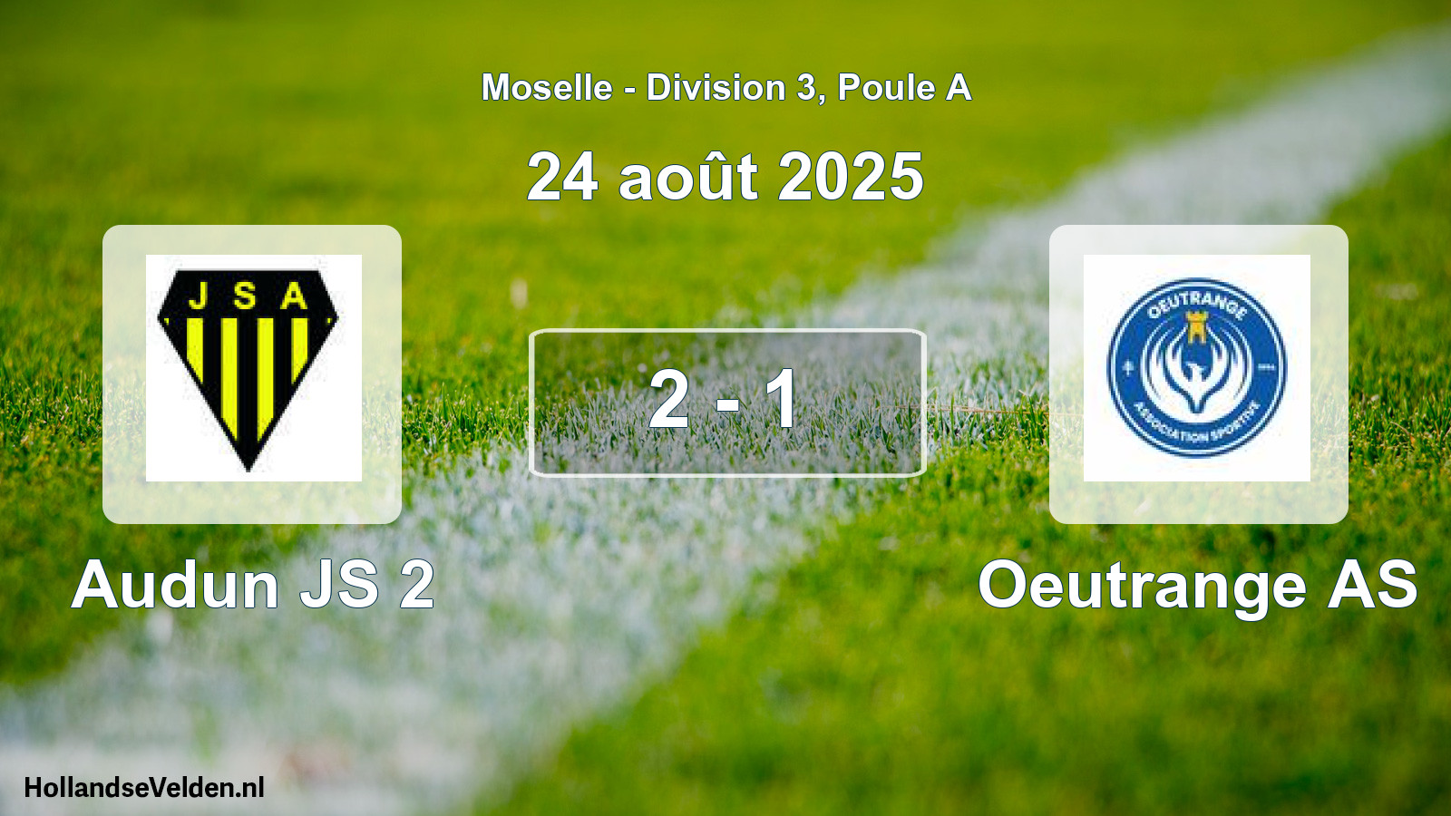 Total number of matches played: Audun JS 2 - Oeutrange AS 2 - 1 (24 August 2025)