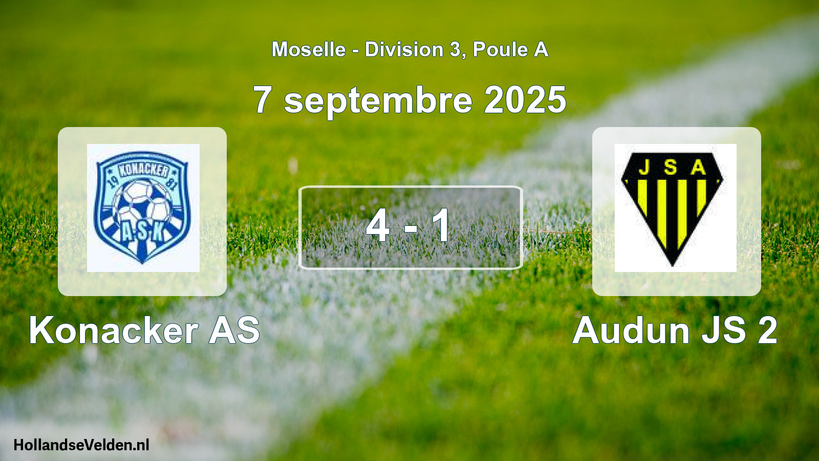 Gespeelde wedstrijd: Konacker AS - Audun JS 2 4 - 1 (7 september 2025)