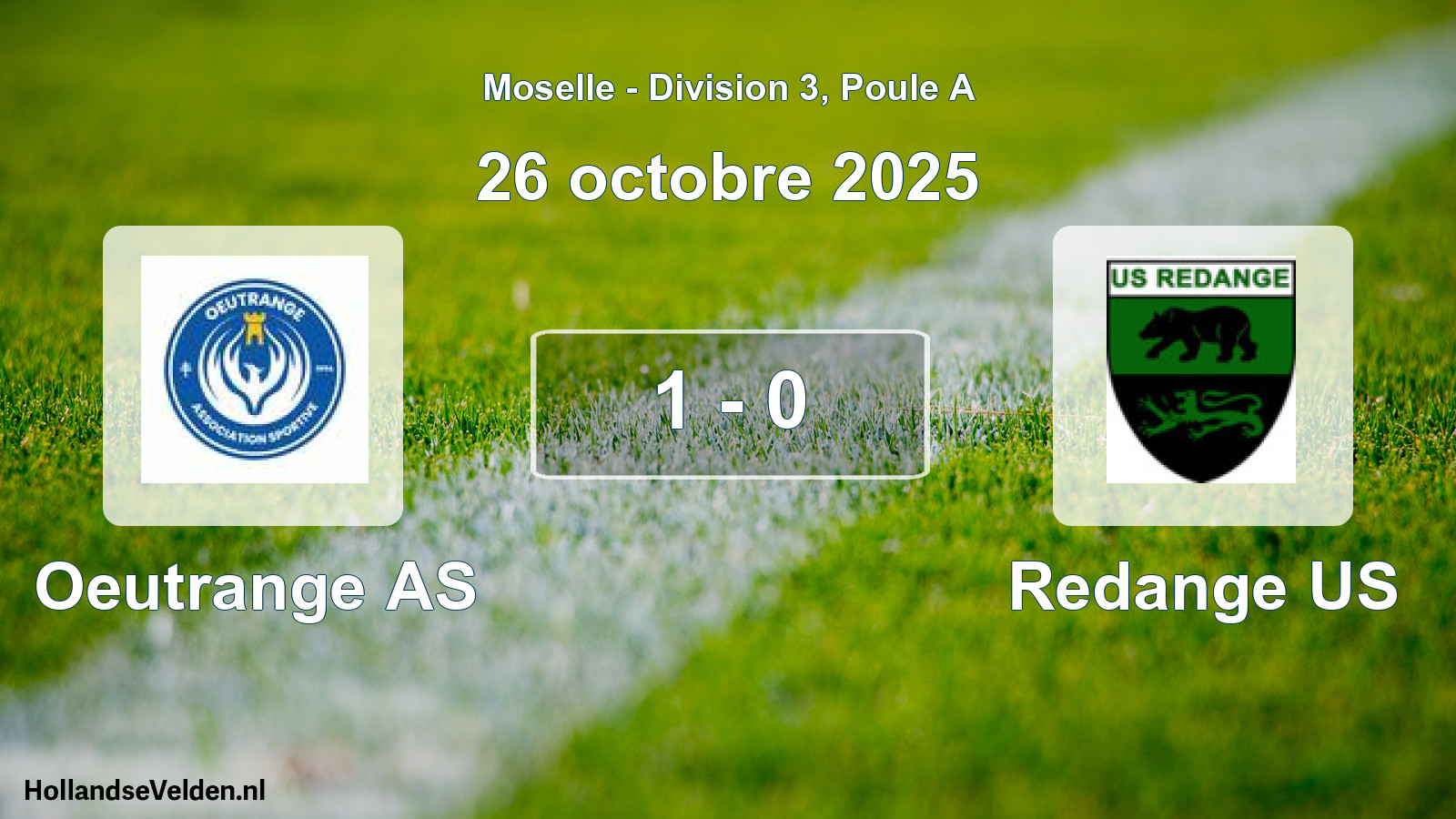 Total number of matches played: Oeutrange AS - Redange US 1 - 0 (26 October 2025)