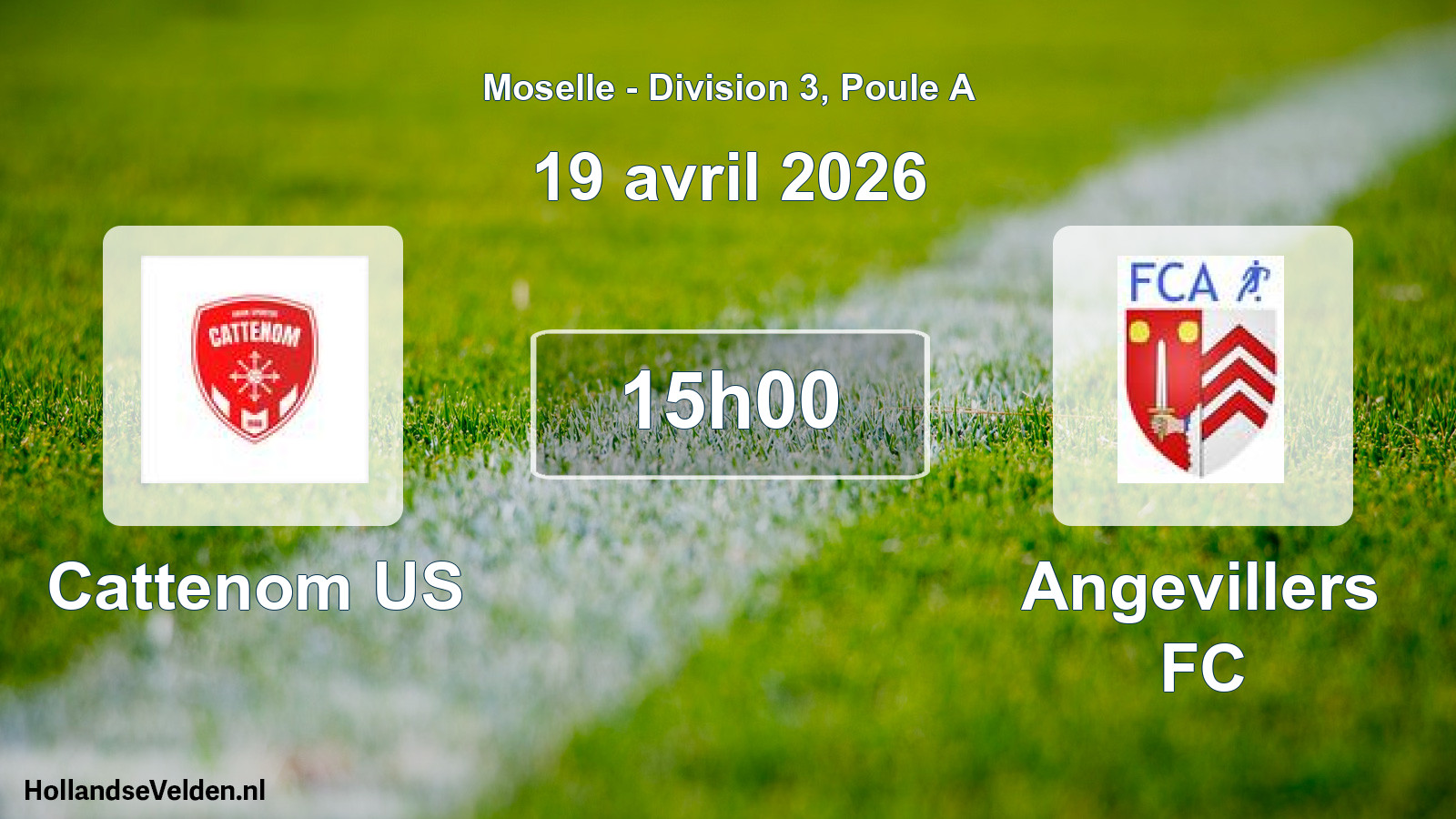 Scheduled Match: Cattenom US - Angevillers FC (19 April 2026)