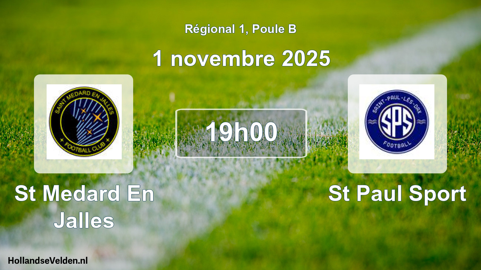 Scheduled Match: St Medard En Jalles - St Paul Sport (1 November 2025)