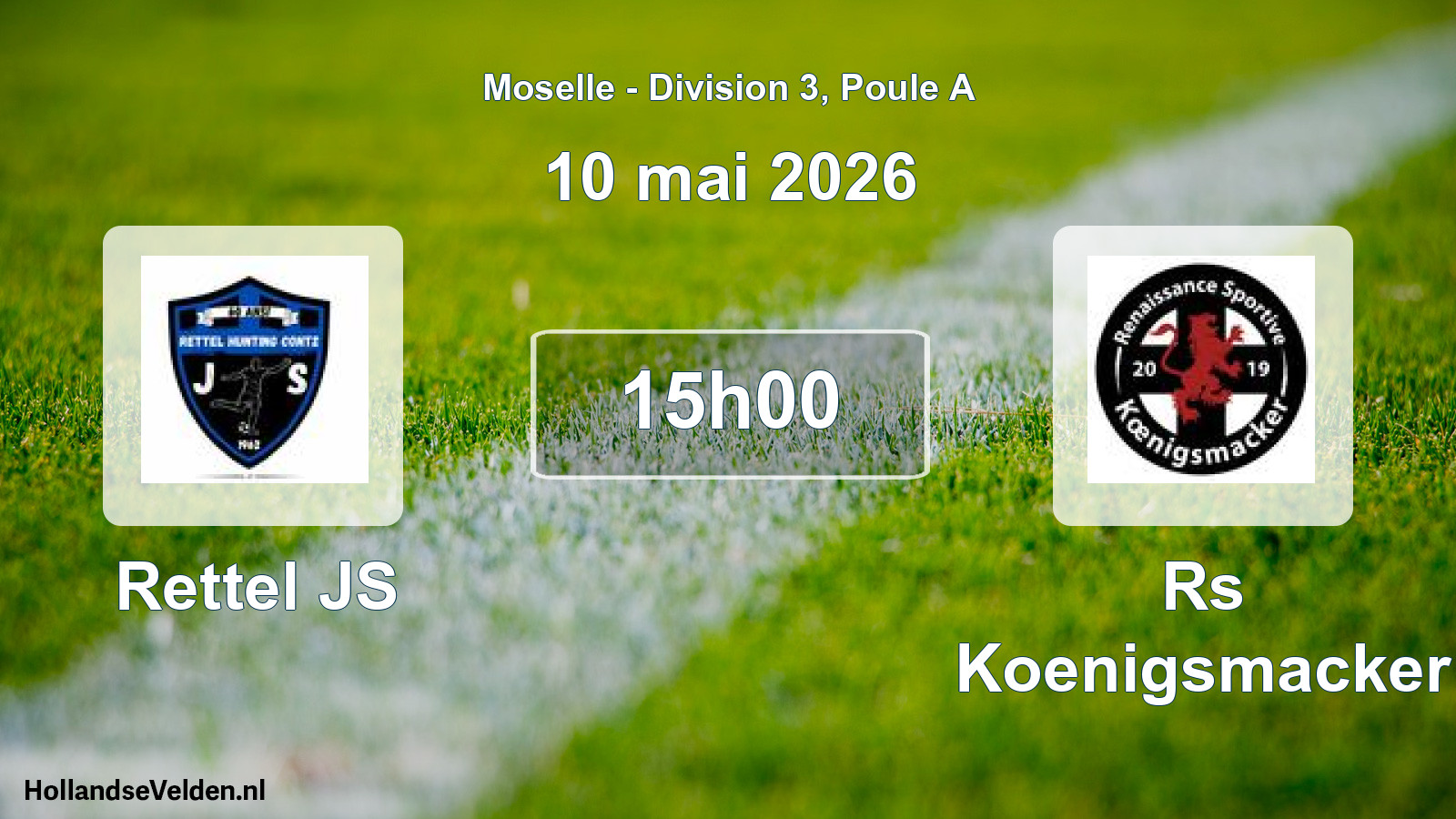 Geplande wedstrijd: Rettel JS - Rs Koenigsmacker (10 mei 2026)