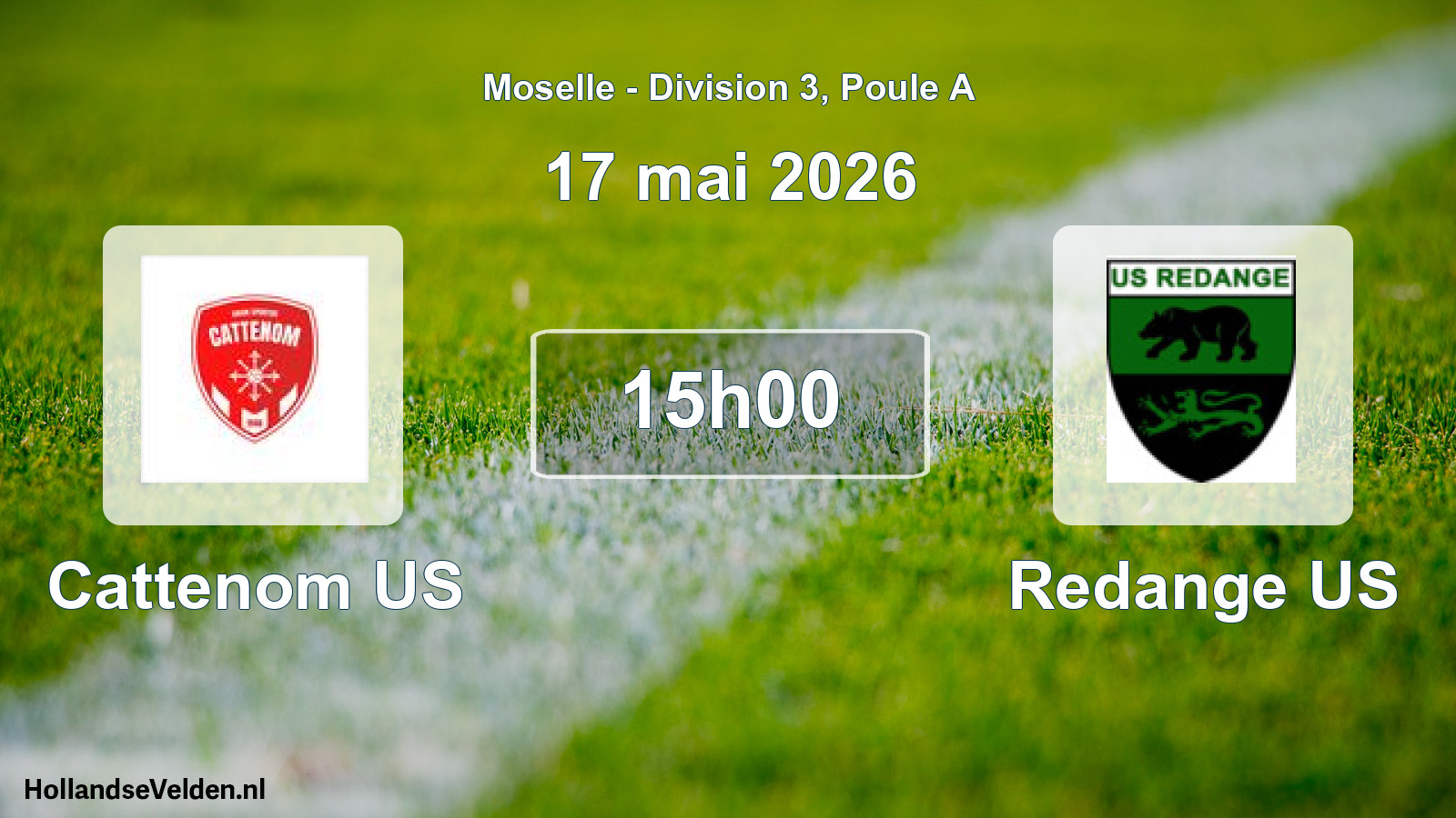 Match programmé: Cattenom US - Redange US (17 mai 2026)