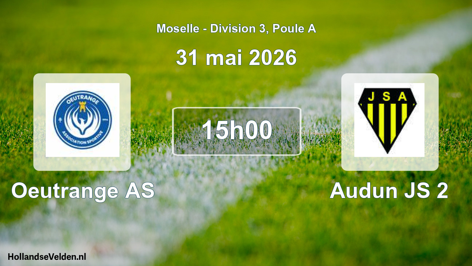 Match programmé: Oeutrange AS - Audun JS 2 (31 mai 2026)