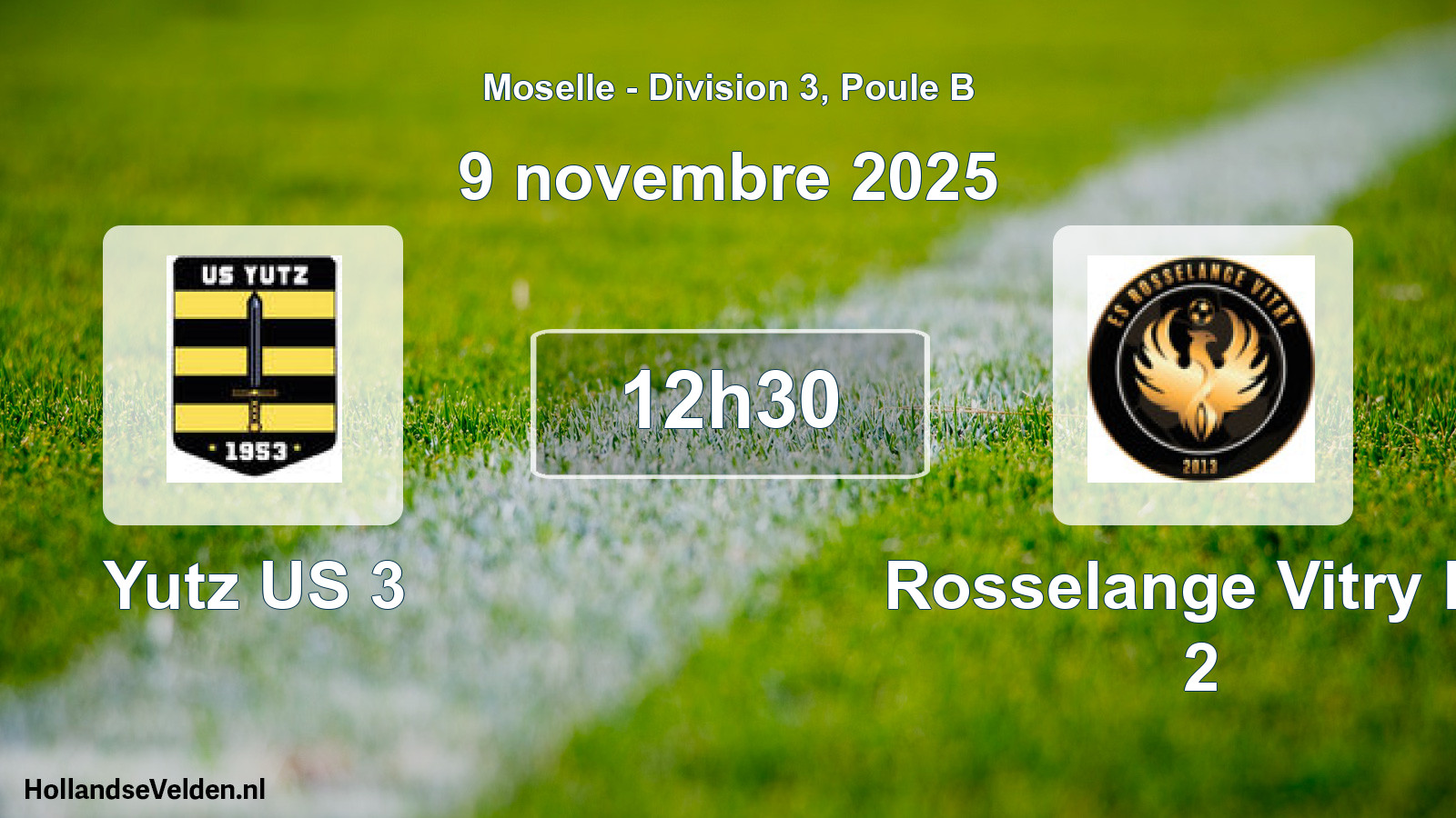 Match programmé: Yutz US 3 - Rosselange Vitry Es 2 (9 novembre 2025)