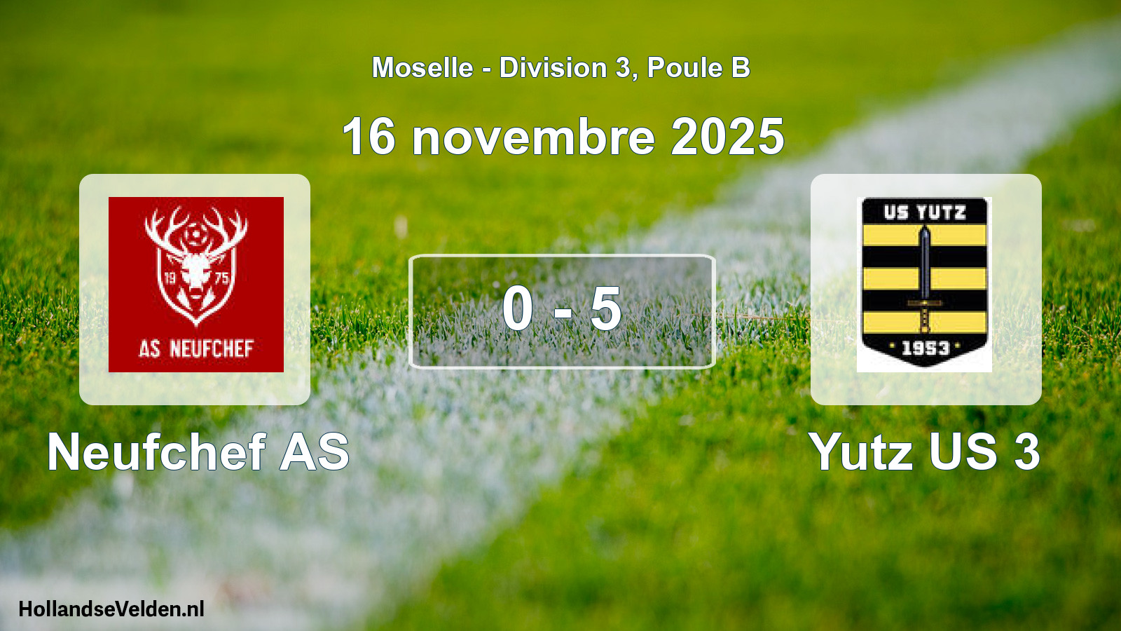 Match joué: Neufchef AS - Yutz US 3 0 - 5 (16 novembre 2025)