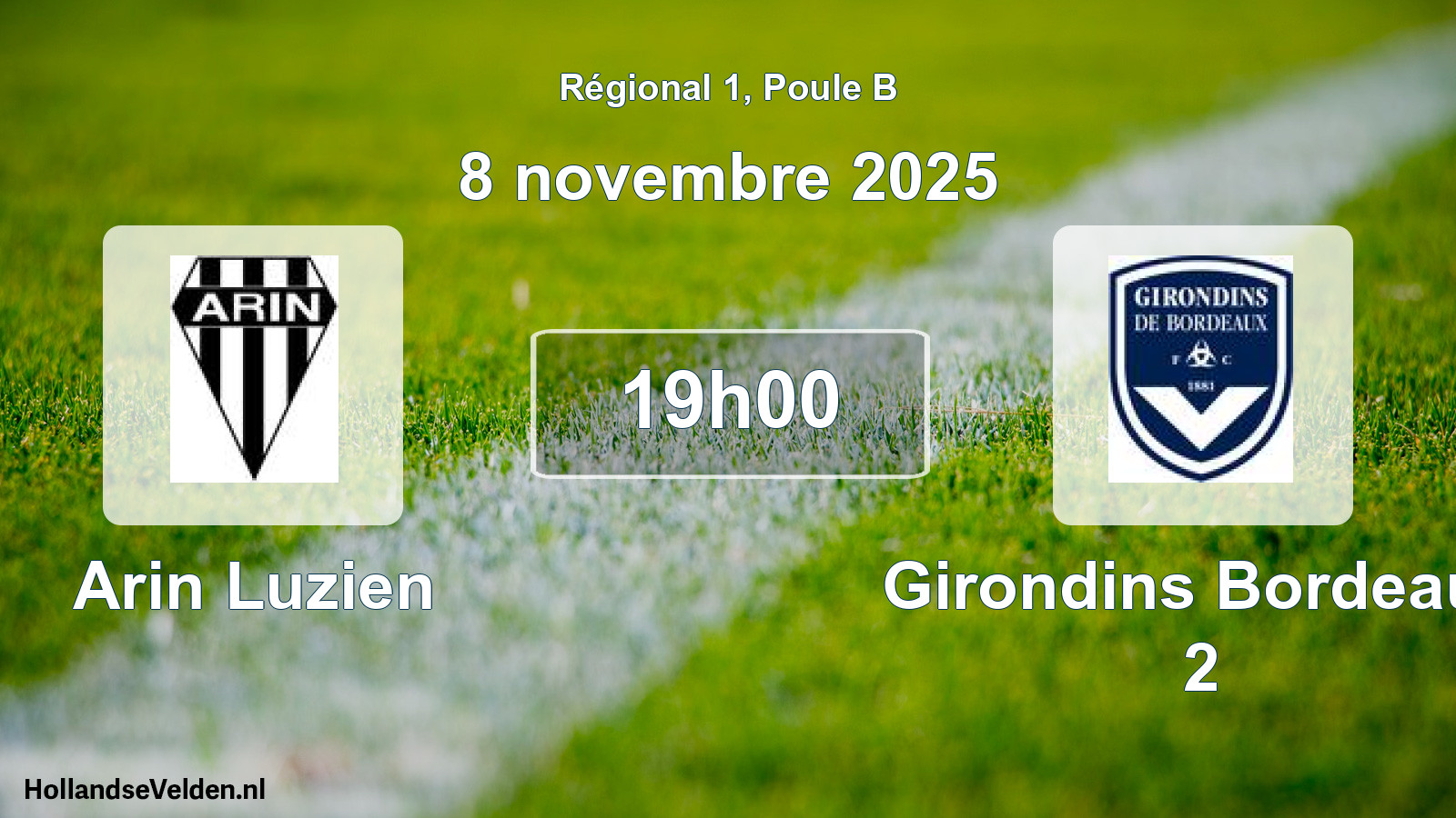Scheduled Match: Arin Luzien - Girondins Bordeaux 2 (8 November 2025)