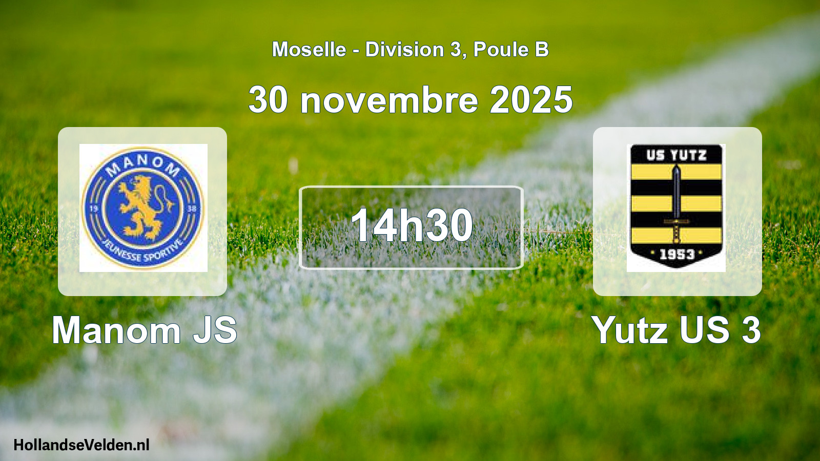 Match programmé: Manom JS - Yutz US 3 (30 novembre 2025)