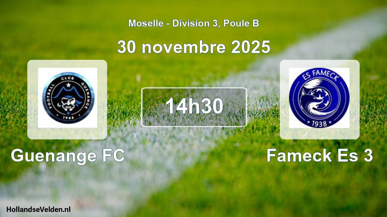 Geplande wedstrijd: Guenange FC - Fameck Es 3 (30 november 2025)