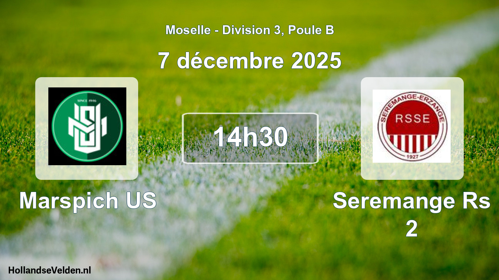 Match programmé: Marspich US - Seremange Rs 2 (7 décembre 2025)