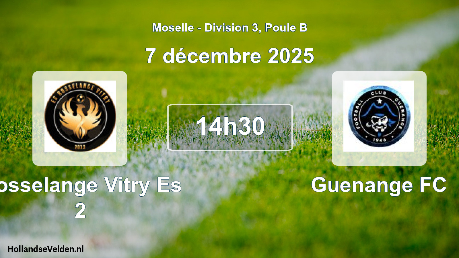 Scheduled Match: Rosselange Vitry Es 2 - Guenange FC (7 December 2025)