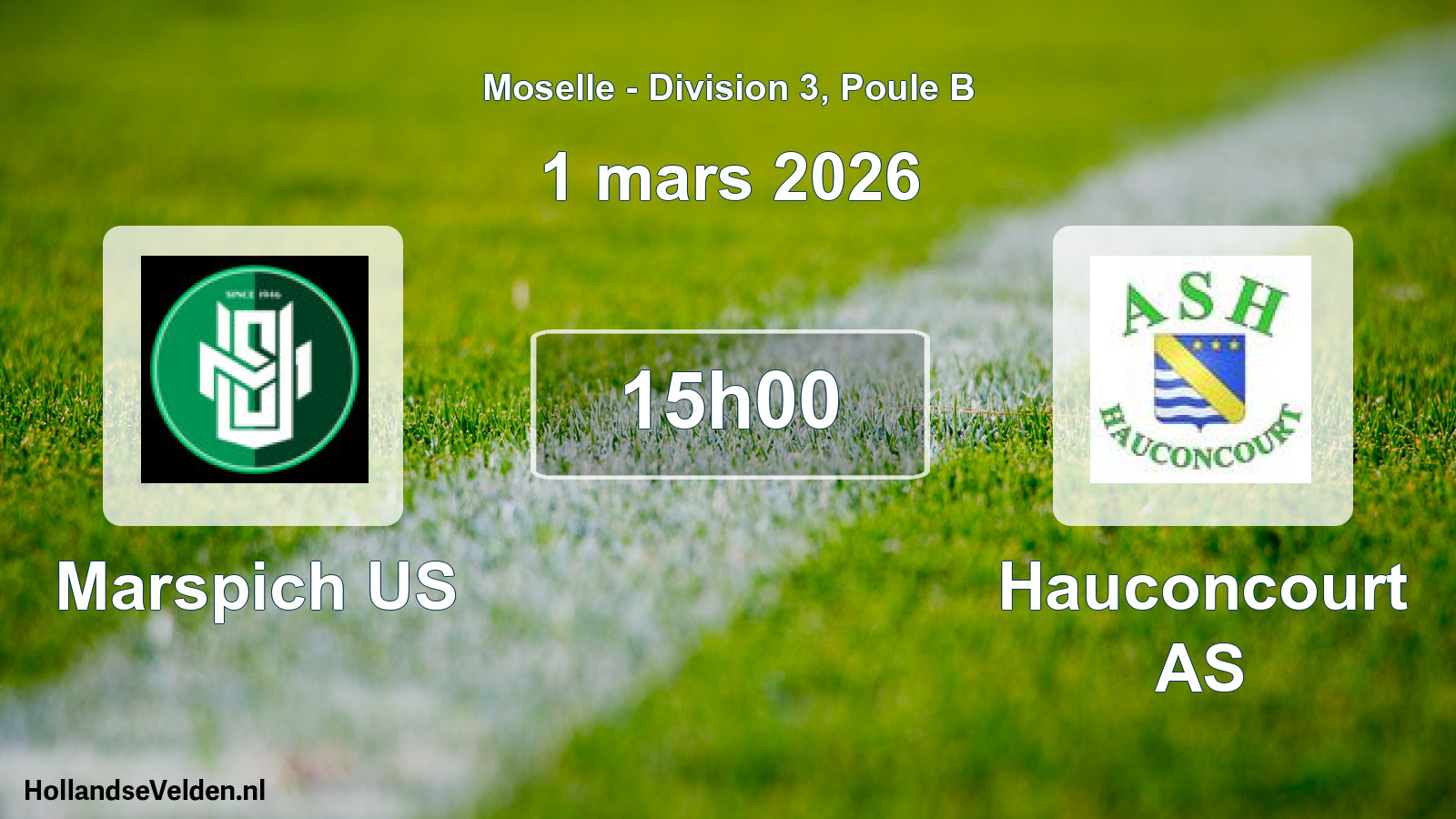 Match programmé: Marspich US - Hauconcourt AS (1 mars 2026)
