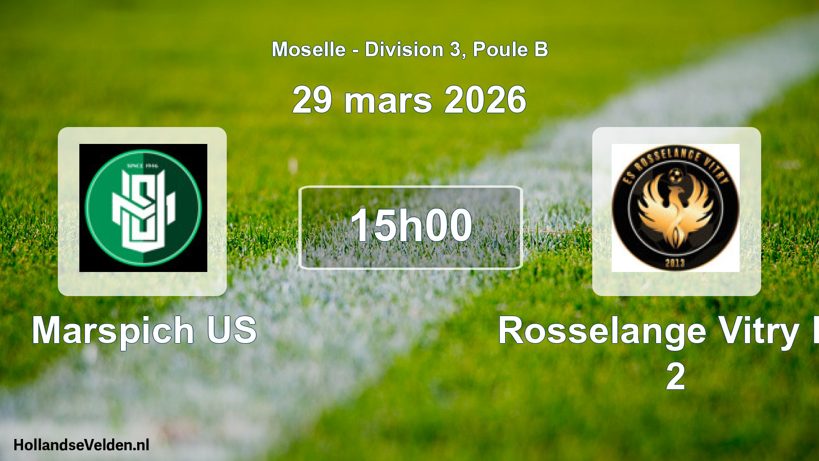 Geplande wedstrijd: Marspich US - Rosselange Vitry Es 2 (29 maart 2026)