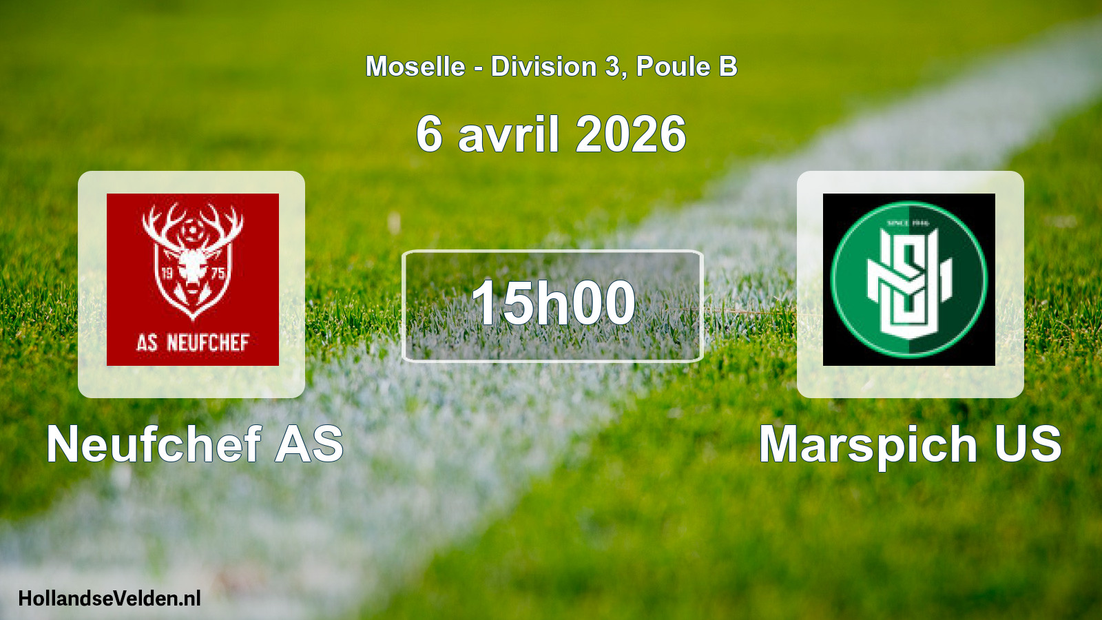 Match programmé: Neufchef AS - Marspich US (6 avril 2026)