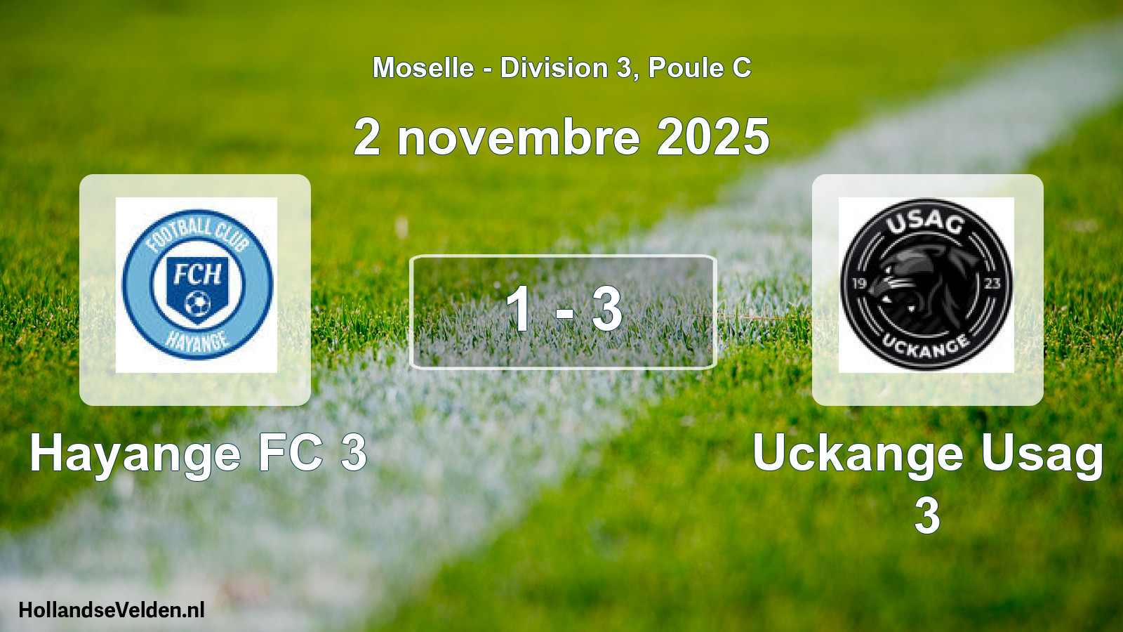 Match joué: Hayange FC 3 - Uckange Usag 3 1 - 3 (2 novembre 2025)