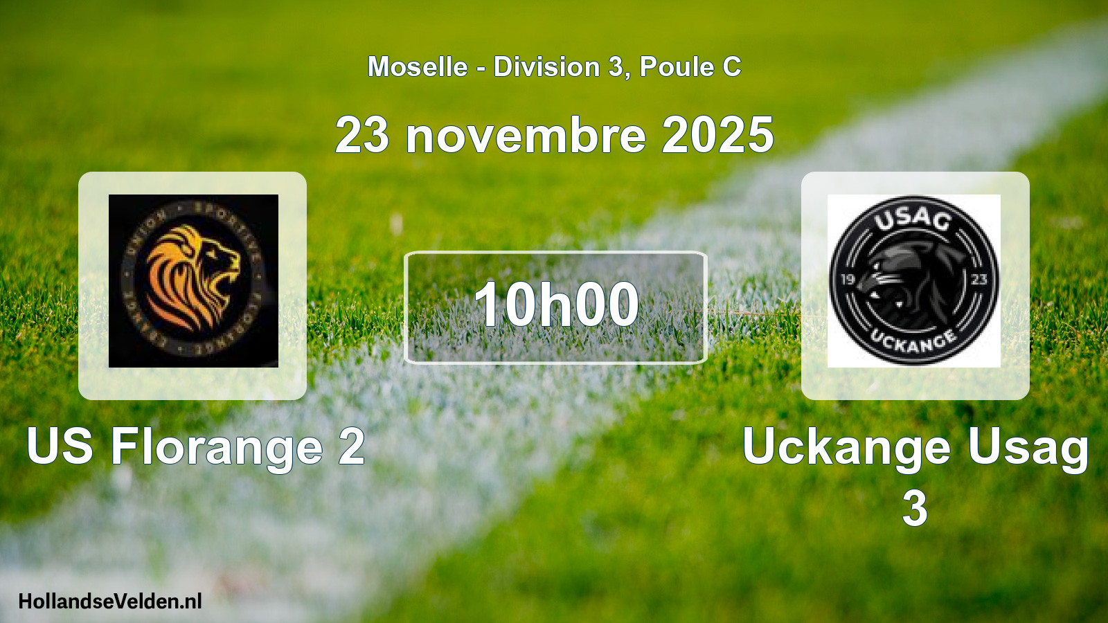 Match programmé: US Florange 2 - Uckange Usag 3 (23 novembre 2025)