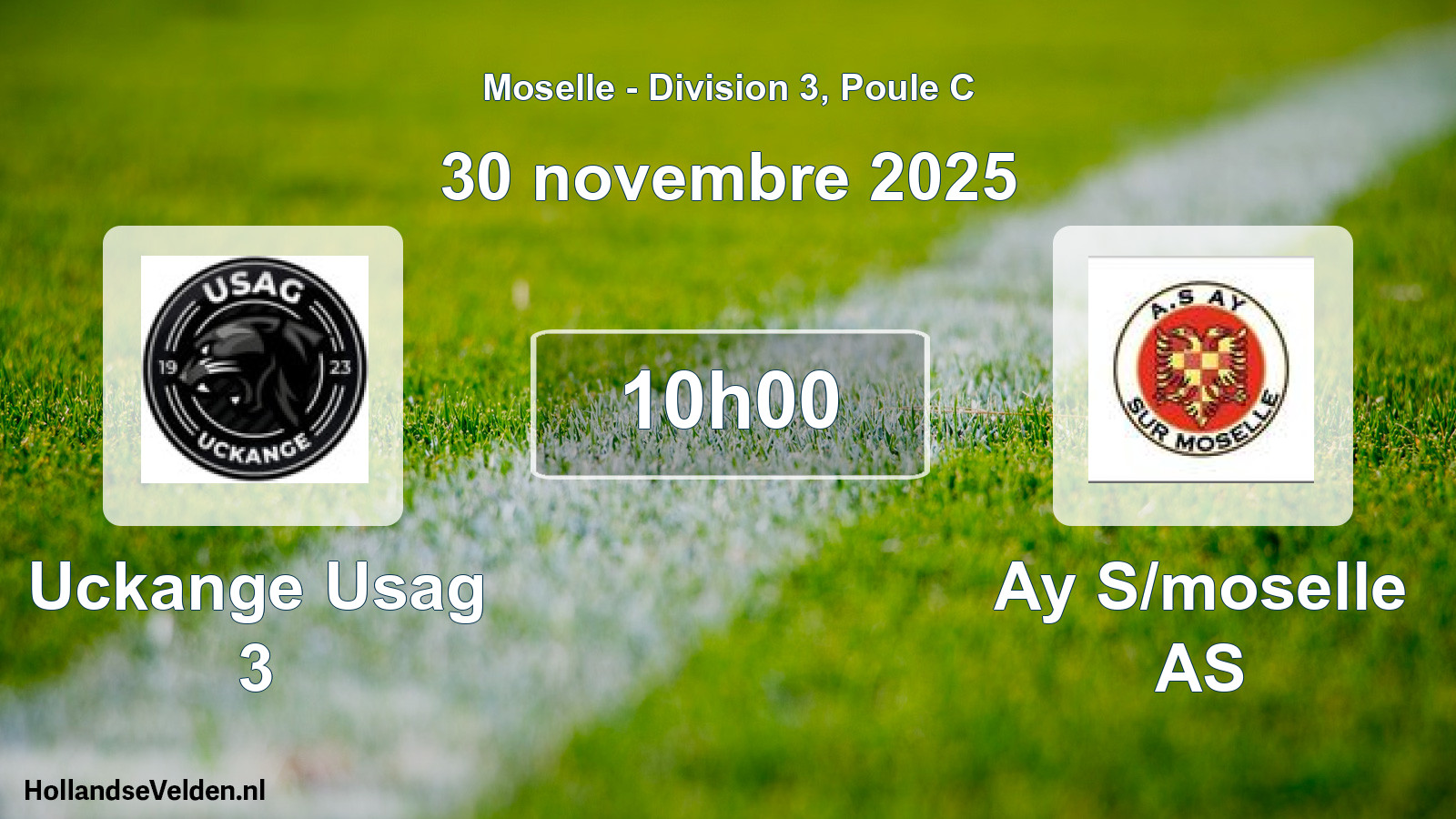 Match programmé: Uckange Usag 3 - Ay S/moselle AS (30 novembre 2025)