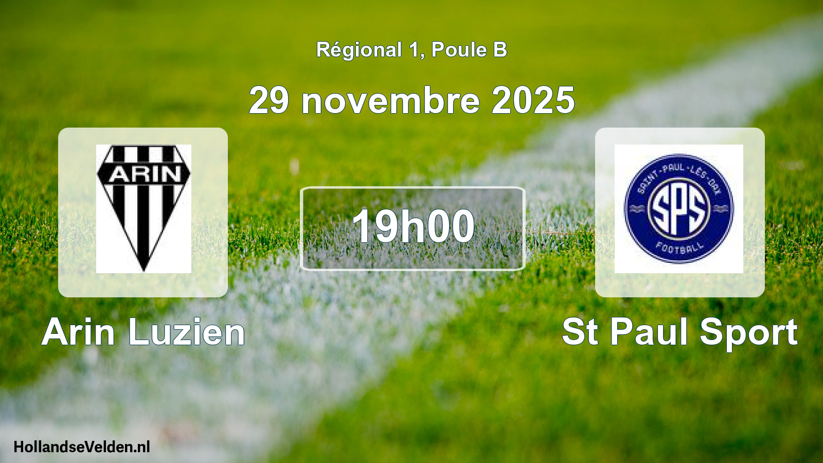Geplande wedstrijd: Arin Luzien - St Paul Sport (29 novembre 2025)