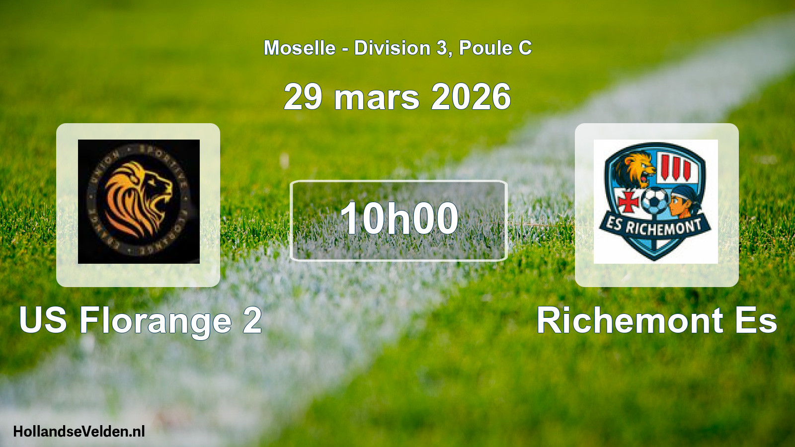 Geplande wedstrijd: US Florange 2 - Richemont Es (29 maart 2026)