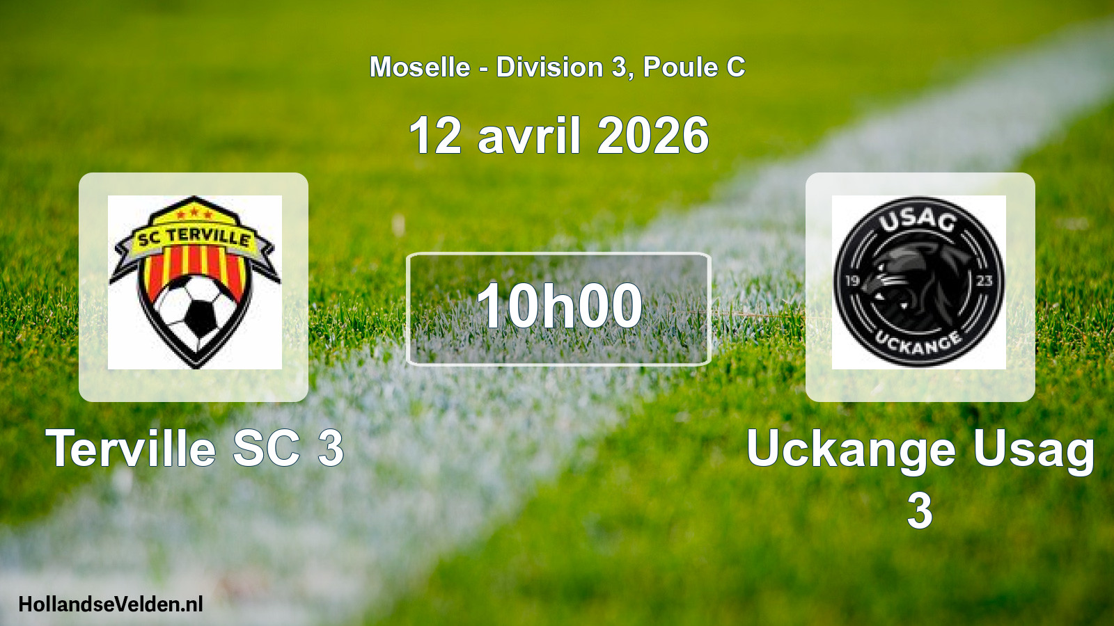 Match programmé: Terville SC 3 - Uckange Usag 3 (12 avril 2026)