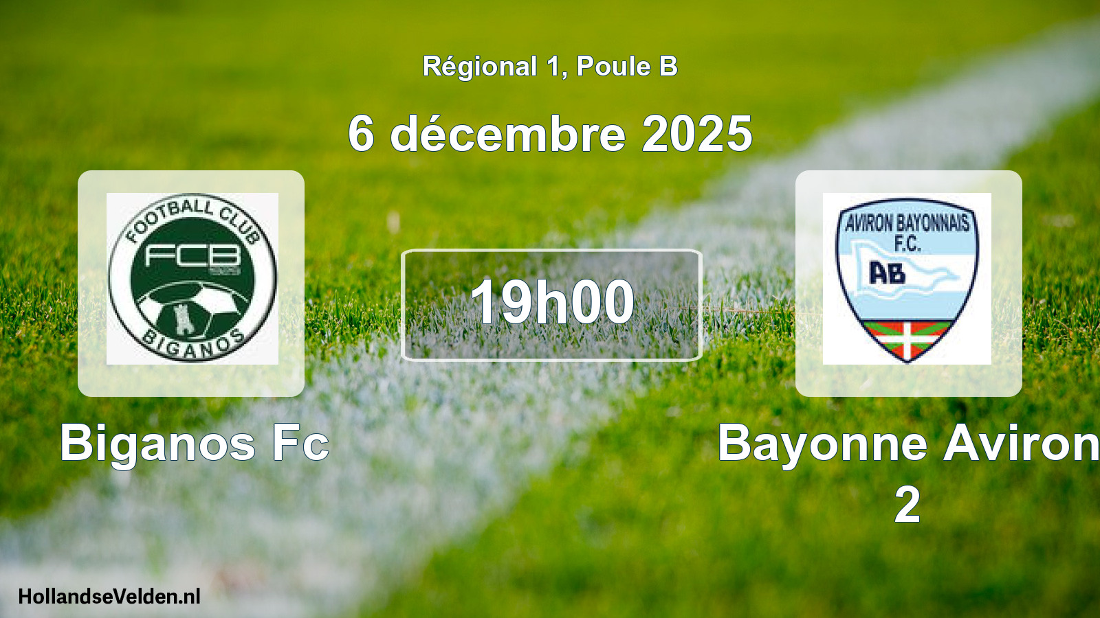 Scheduled Match: Biganos Fc - Bayonne Aviron 2 (6 December 2025)