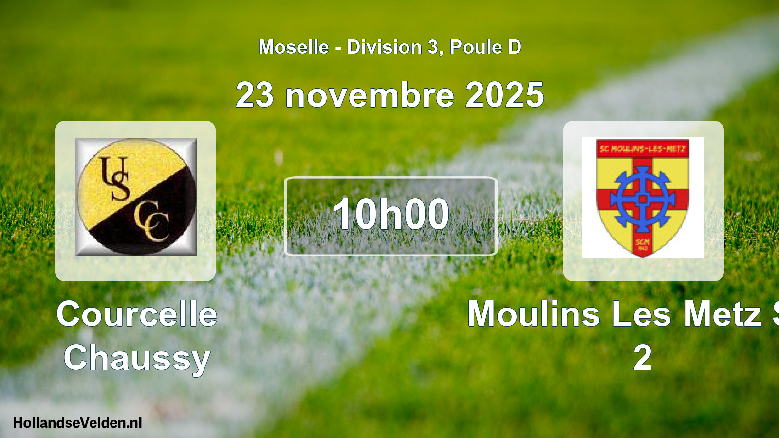 Geplande wedstrijd: Courcelle Chaussy - Moulins Les Metz SC 2 (23 november 2025)