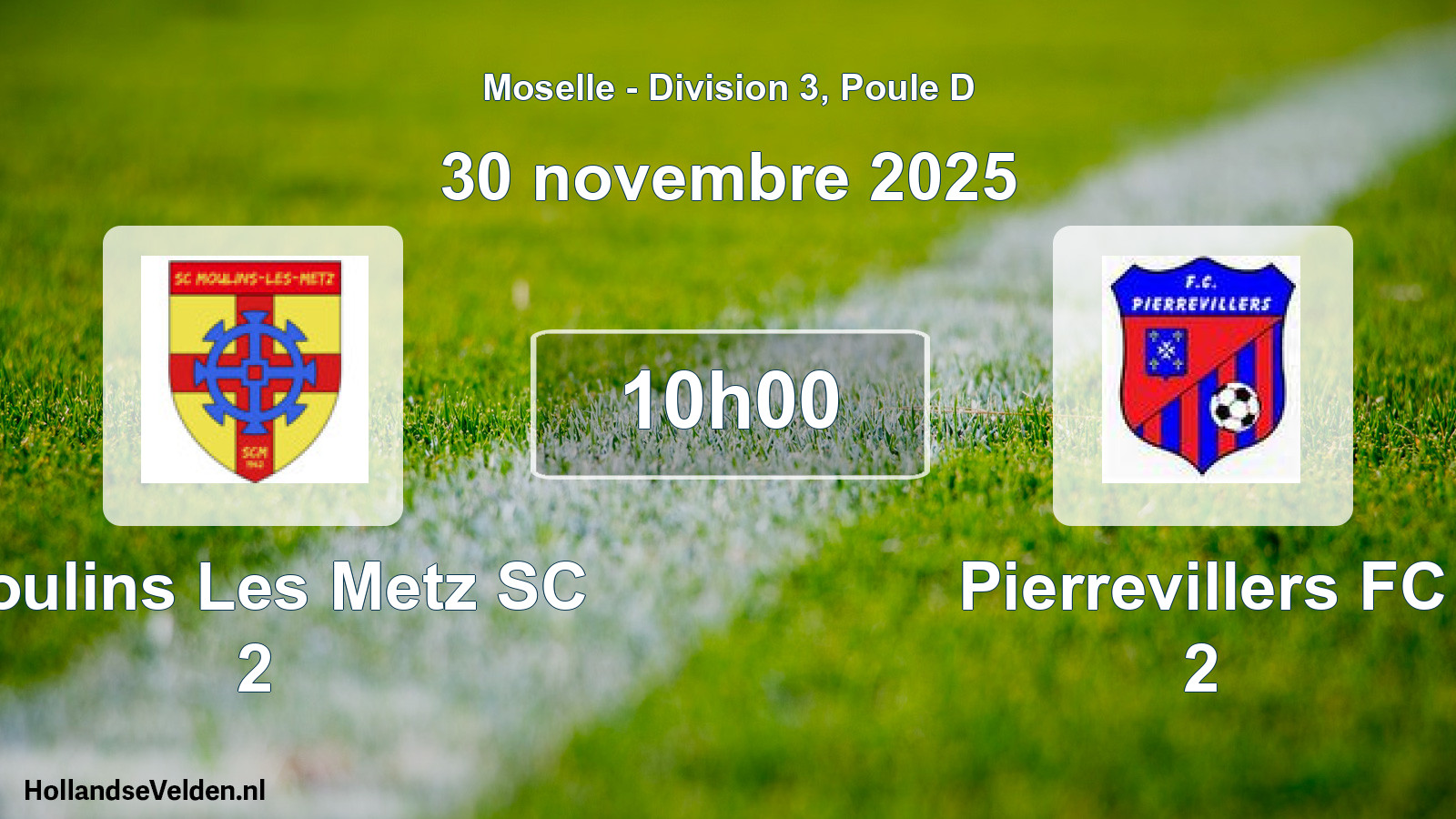 Scheduled Match: Moulins Les Metz SC 2 - Pierrevillers FC 2 (30 November 2025)