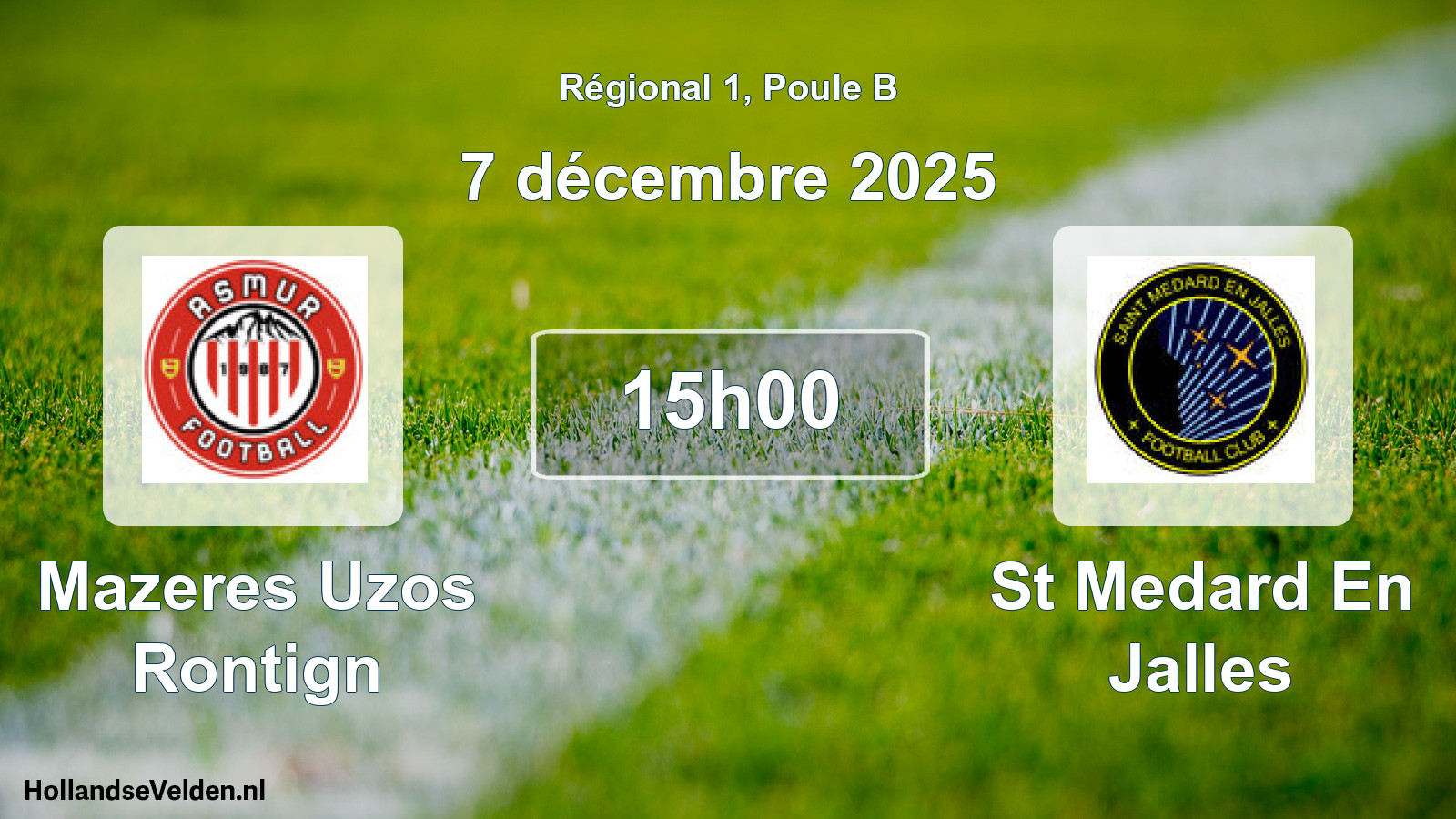 Scheduled Match: Mazeres Uzos Rontign - St Medard En Jalles (7 December 2025)