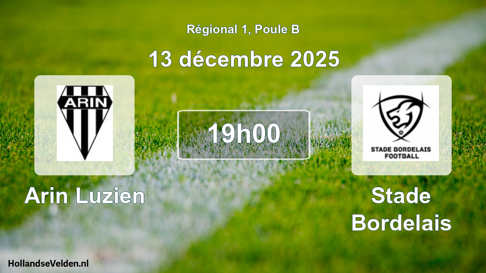 Geplande wedstrijd: Arin Luzien - Stade Bordelais (13 décembre 2025)