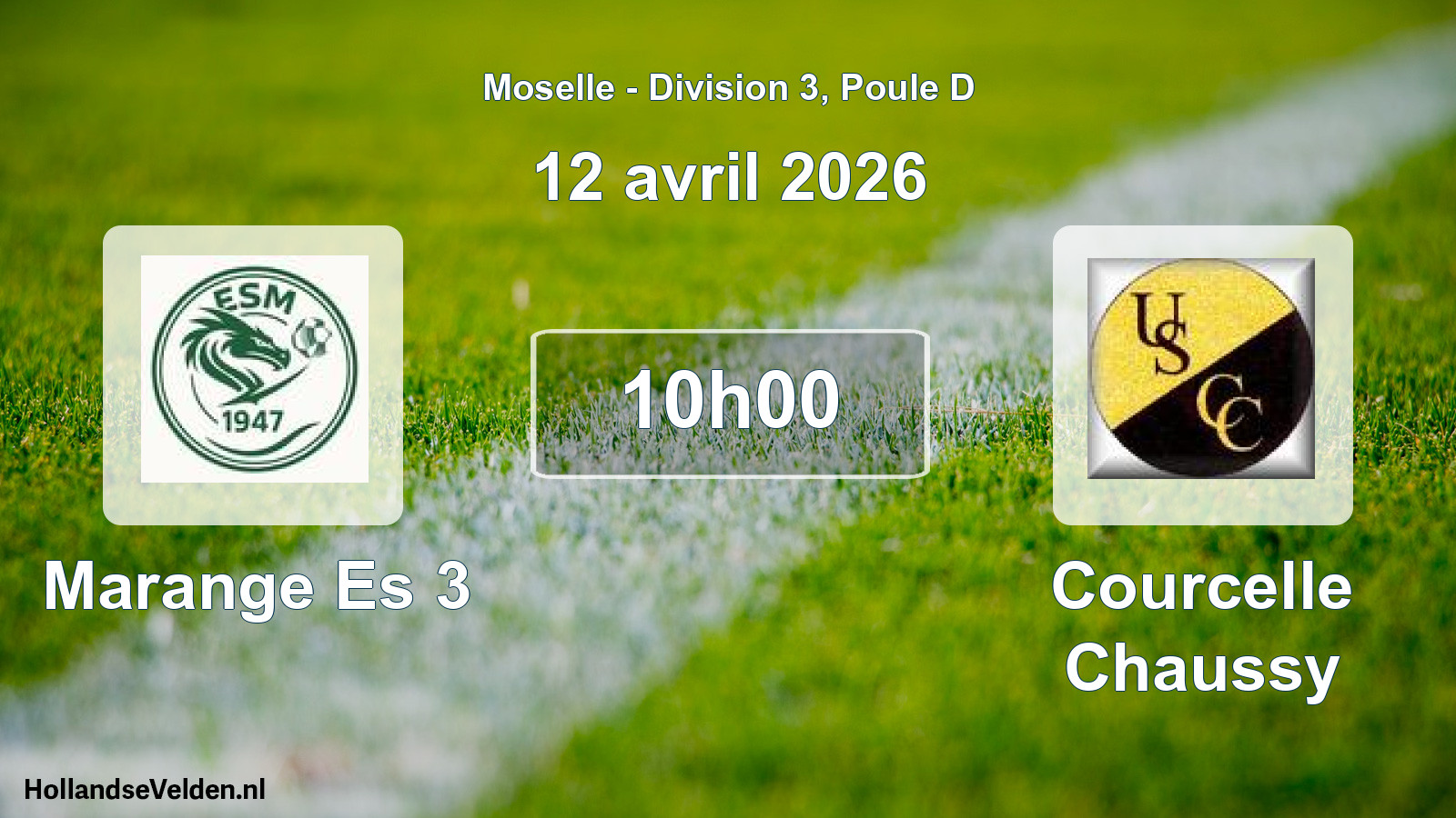 Scheduled Match: Marange Es 3 - Courcelle Chaussy (12 April 2026)