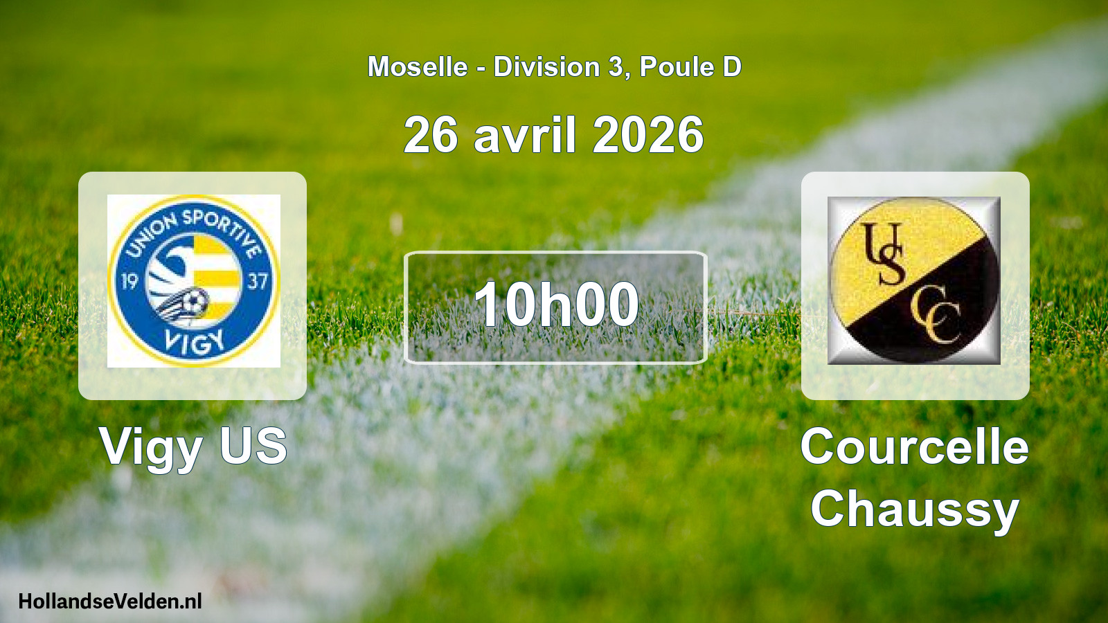 Match programmé: Vigy US - Courcelle Chaussy (26 avril 2026)