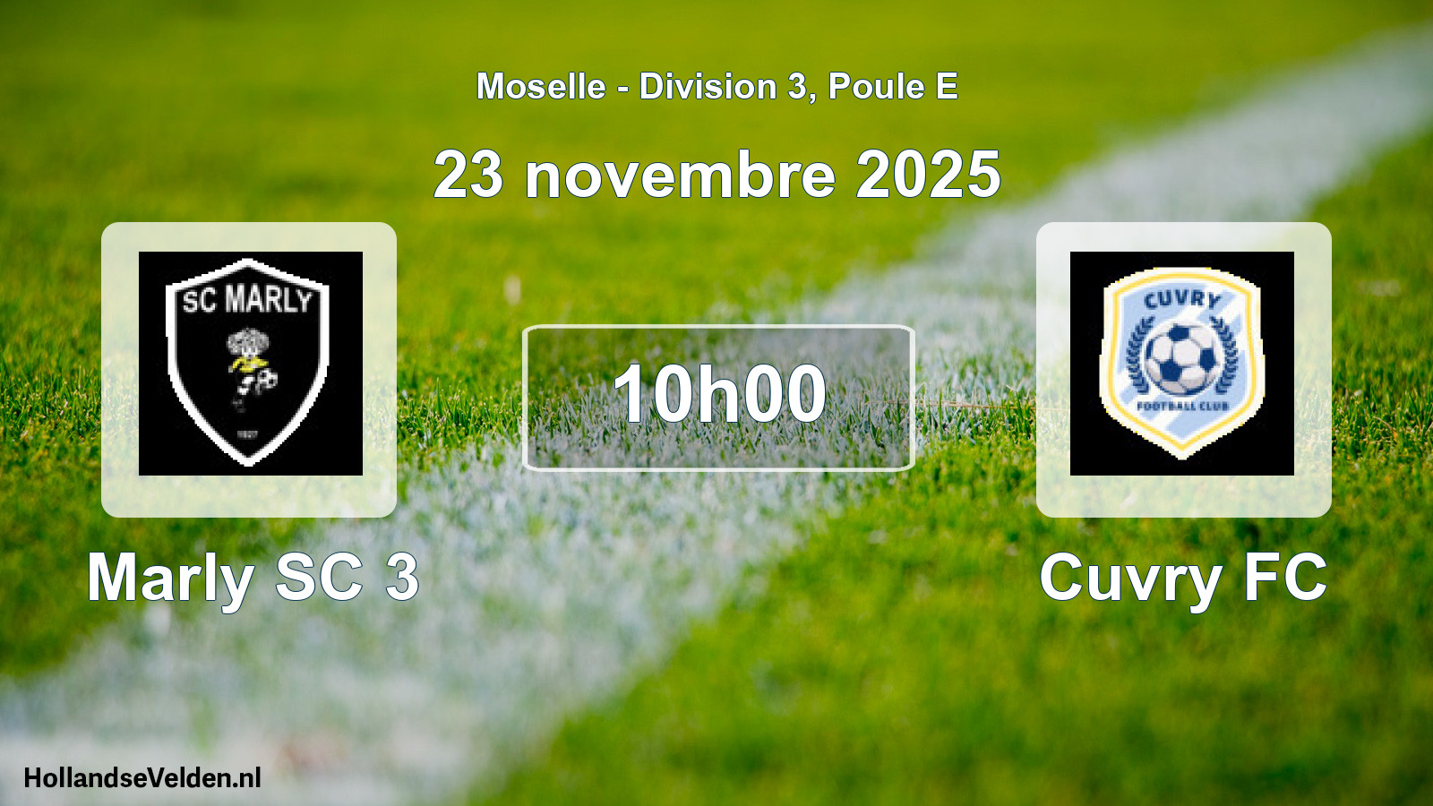 Scheduled Match: Marly SC 3 - Cuvry FC (23 November 2025)