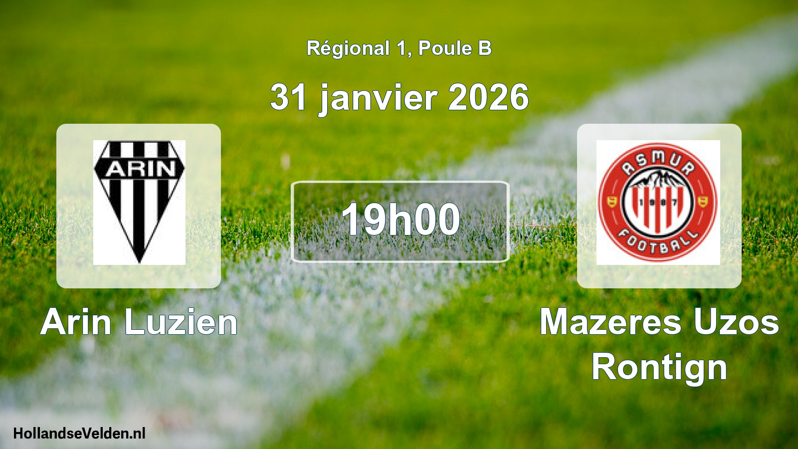 Geplande wedstrijd: Arin Luzien - Mazeres Uzos Rontign (31 januari 2026)