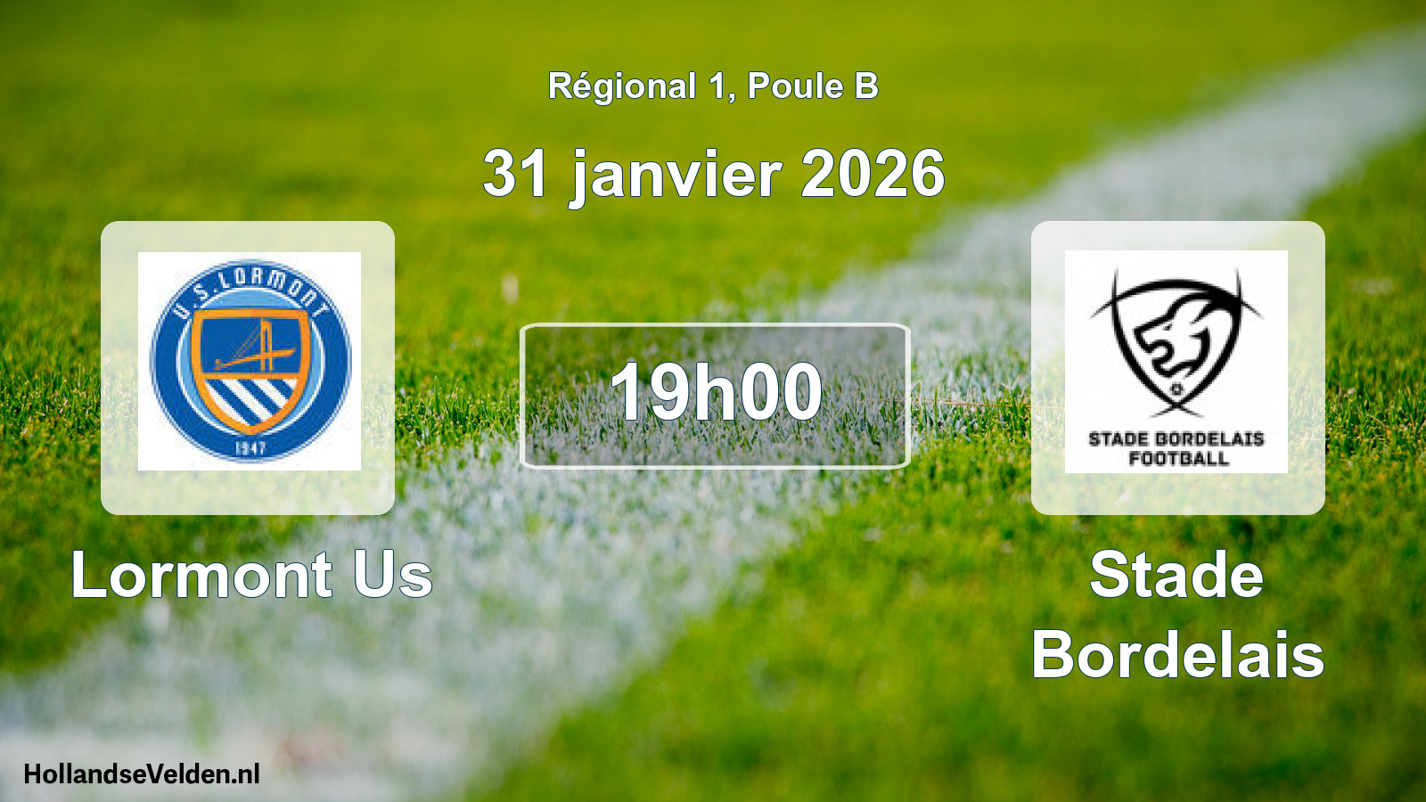 Geplande wedstrijd: Lormont Us - Stade Bordelais (31 janvier 2026)