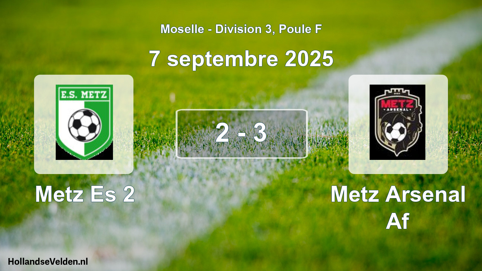 Match joué: Metz Es 2 - Metz Arsenal Af 2 - 3 (7 septembre 2025)