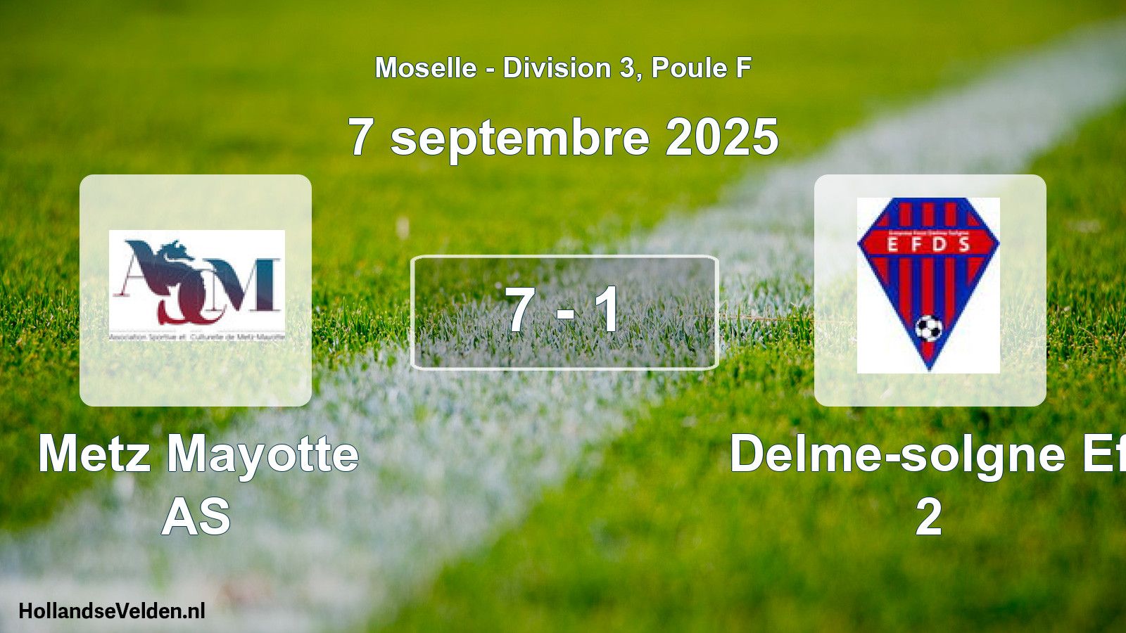 Match joué: Metz Mayotte AS - Delme-solgne Ef 2 7 - 1 (7 septembre 2025)