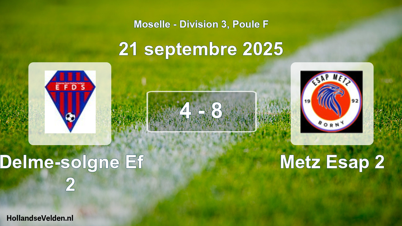Match joué: Delme-solgne Ef 2 - Metz Esap 2 4 - 8 (21 septembre 2025)