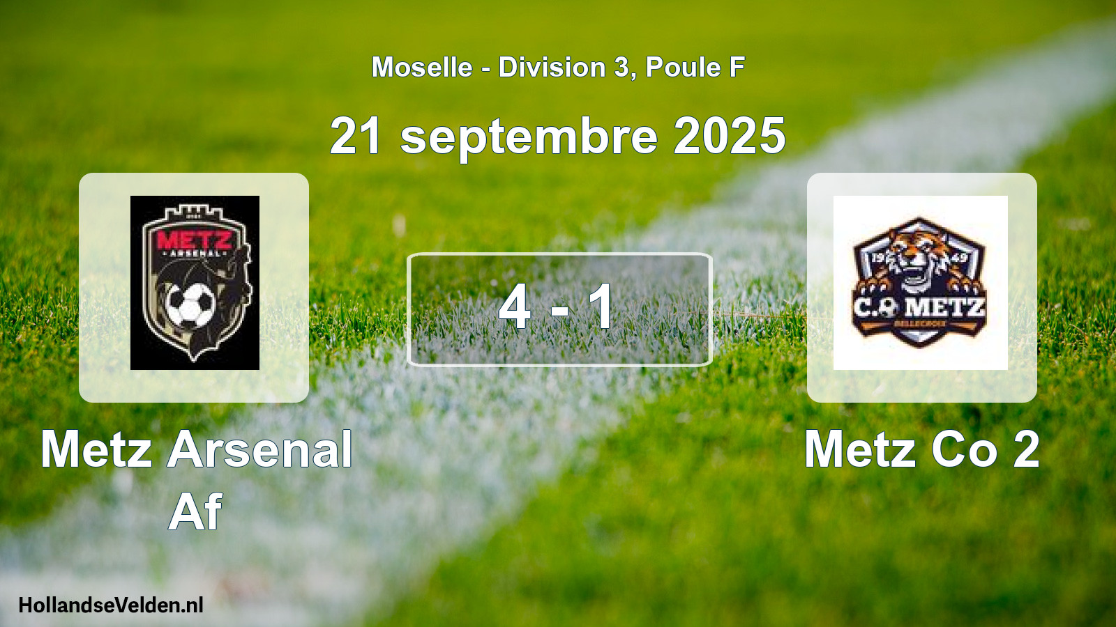 Match joué: Metz Arsenal Af - Metz Co 2 4 - 1 (21 septembre 2025)