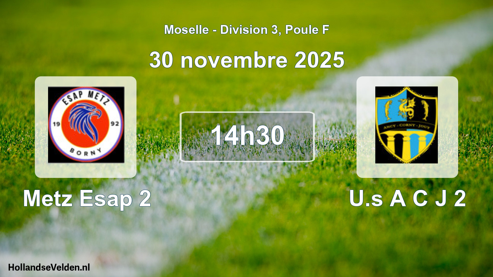 Geplande wedstrijd: Metz Esap 2 - U.s A C J 2 (30 november 2025)