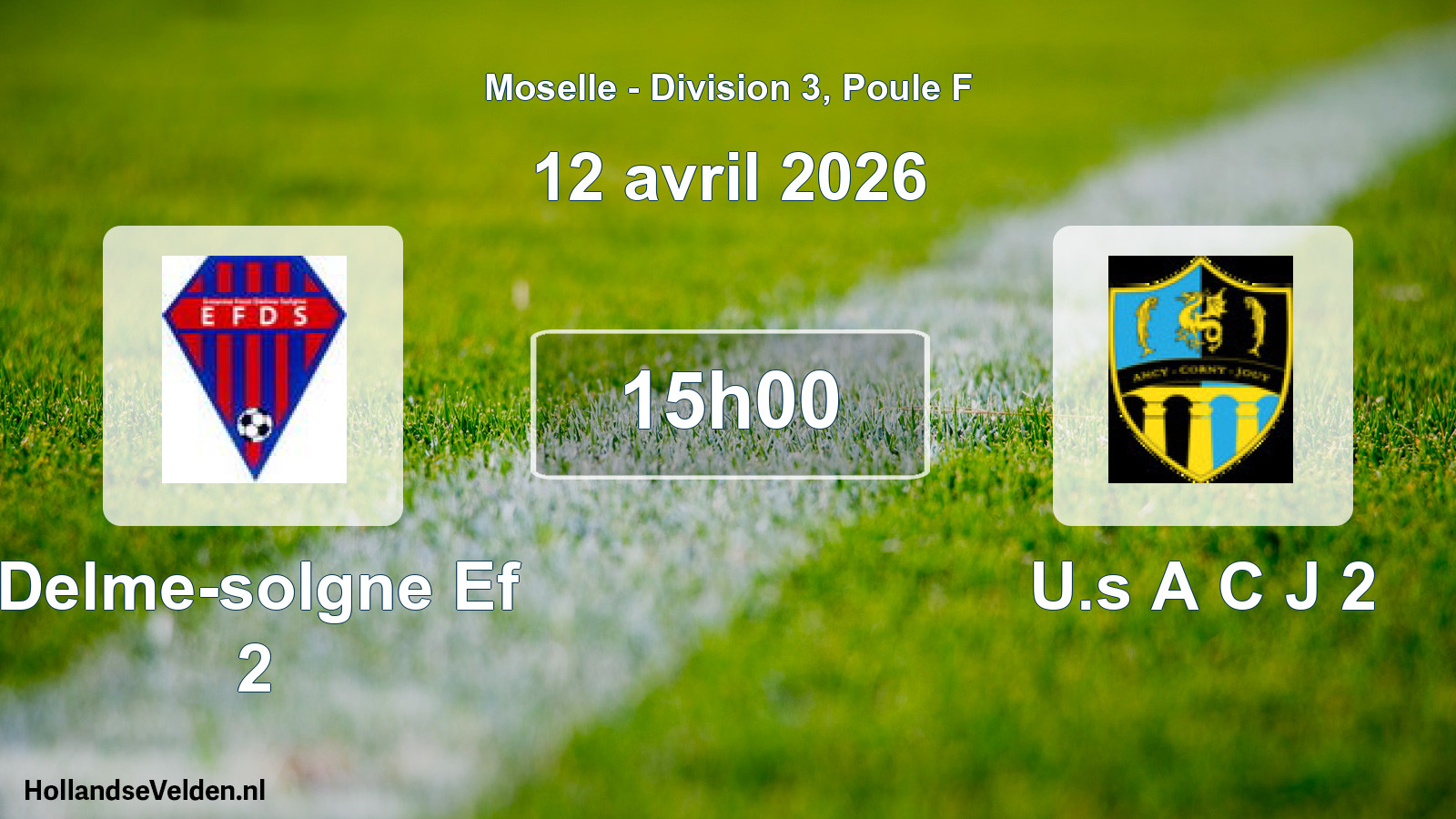 Scheduled Match: Delme-solgne Ef 2 - U.s A C J 2 (12 April 2026)