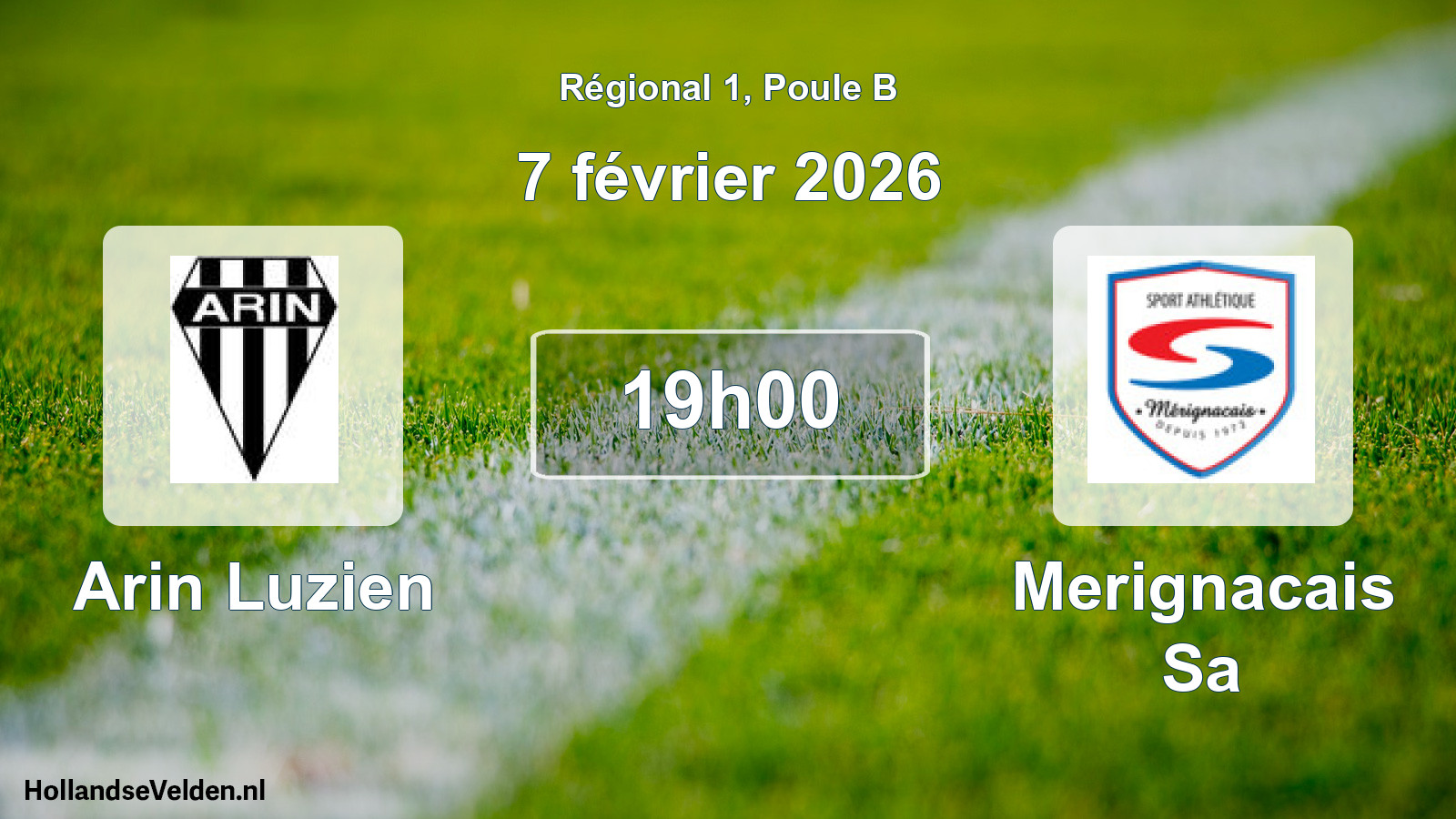 Geplande wedstrijd: Arin Luzien - Merignacais Sa (7 février 2026)