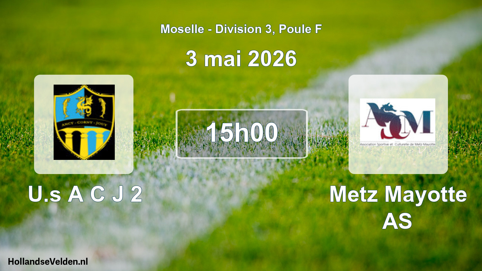 Match programmé: U.s A C J 2 - Metz Mayotte AS (3 mai 2026)