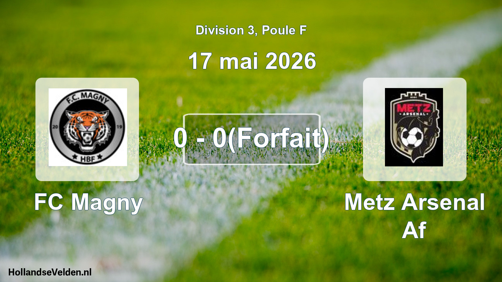 Total number of matches played: FC Magny - Metz Arsenal Af 0 - 0(Forfait) (17 May 2026)